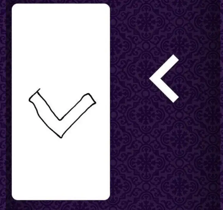 उपयोगकर्ता द्वारा प्रस्तुत साइकिक रिवर्सल परिणाम जिसमें उलटा या दर्पणित मिलान दिखाया गया है