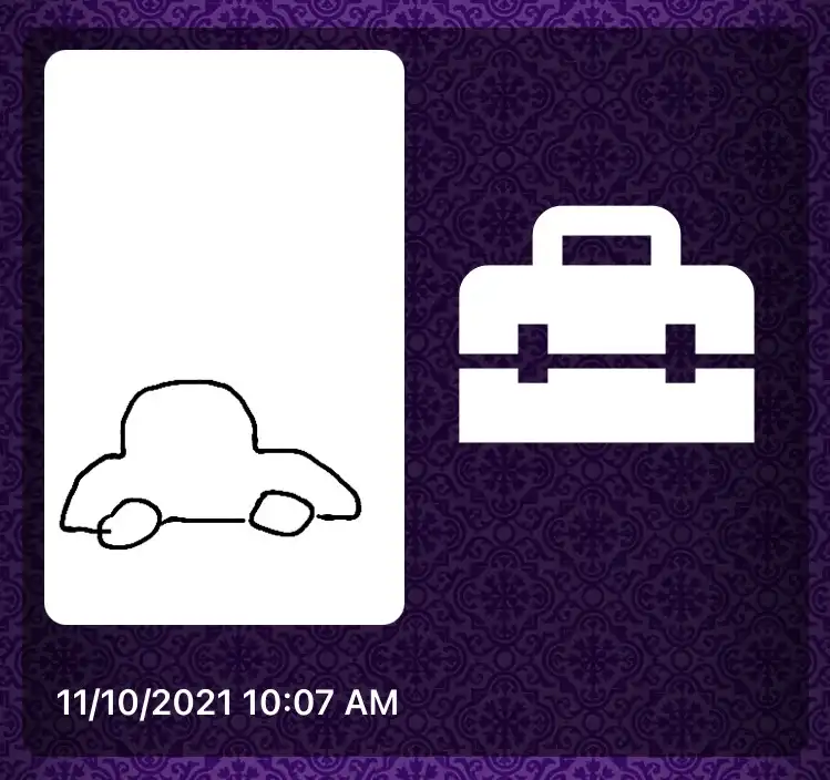 उपयोगकर्ता द्वारा प्रस्तुत साइकिक व्याख्या परिणाम जिसमें संबंधित कल्पना दिखाई गई है