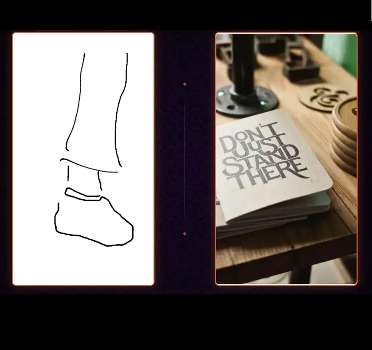 उपयोगकर्ता द्वारा प्रस्तुत साइकिक व्याख्या परिणाम जिसमें संबंधित कल्पना दिखाई गई है