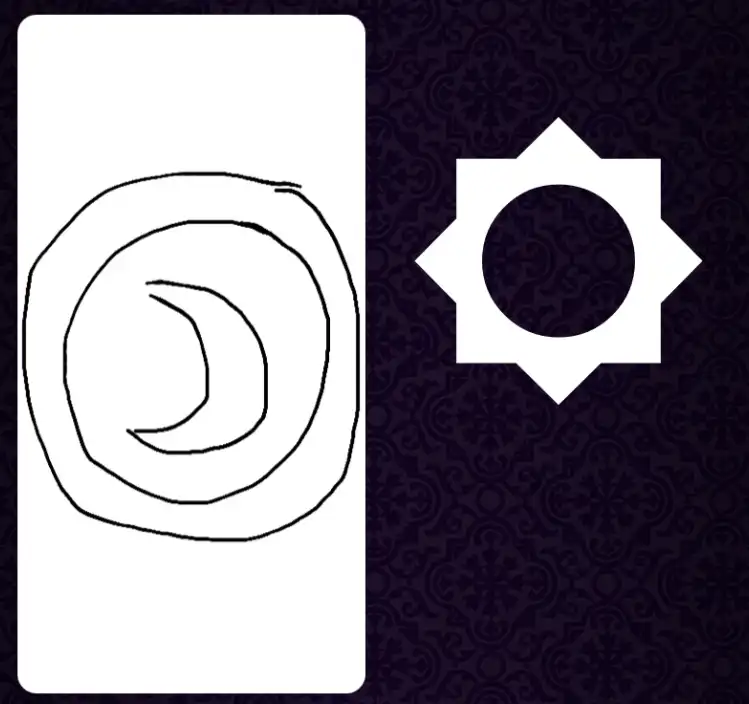 उपयोगकर्ता द्वारा प्रस्तुत साइकिक व्याख्या परिणाम जिसमें संबंधित कल्पना दिखाई गई है